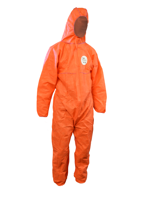 MAXISAFE COVERALLS SMS DISPOSABLE ORANGE 2XL 